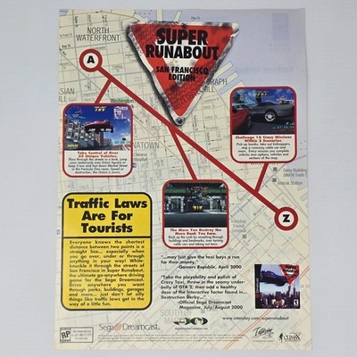 Super Runabout Sega Dreamcast San Francisco Edition Print Ad/Poster