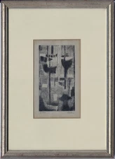 ENRICO PAULUCCI  "MARITTIMA" , 1964  ACQUAFORTE con cornice.