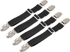 4Pcs Adjustable Bed Sheet Fasteners Suspenders, Elastic Sheet Band Str