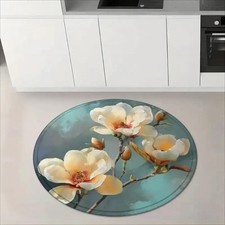 100cm 100cm1 Flannel Floor Mat, Spring Flower Viewing Theme, Spring Festival Flo