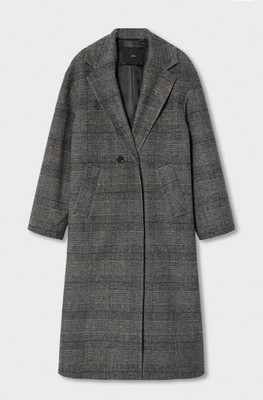 Mango MNG Handmade Oversized Wool Coat 