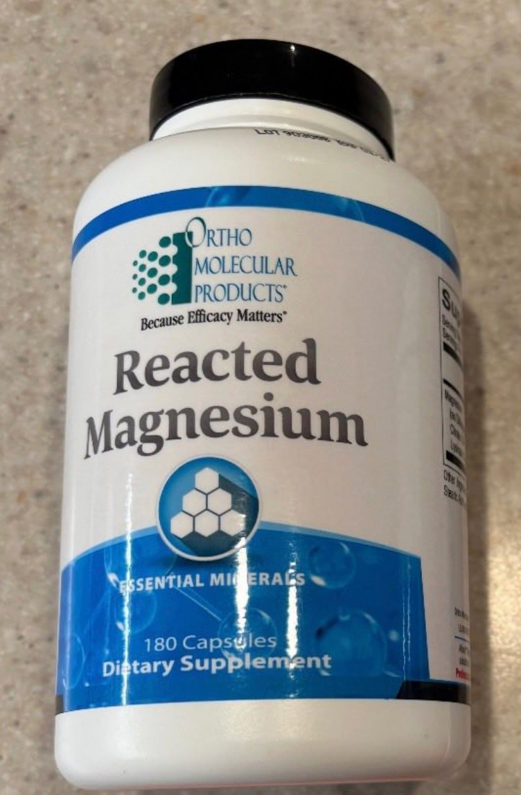 Orthomolecular Reacted Magnesium 180ct - New 