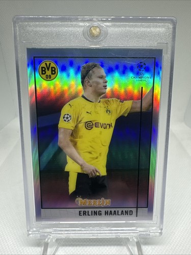 2020-21 Topps Merlin Chrome UCL Erling Haaland #65 Refractor Dortmund