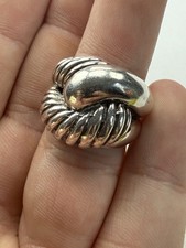 Vintage Unique Sterling Silver 925 Twisted Knot Ring Size 7 - 10.4g