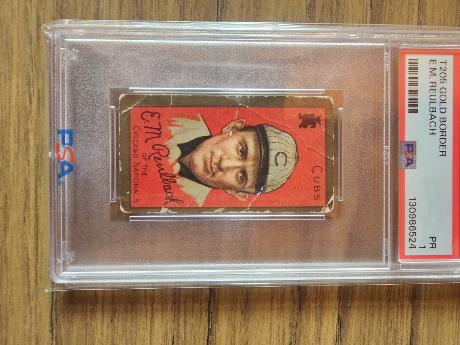 1911 T205 Gold Border E.M. Reulbach Piedmont PSA 1