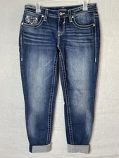 Vigoss Jeans Women Size 4/ L30 Heritage Fit Skinny Denim Thick Stitch Dark Wash