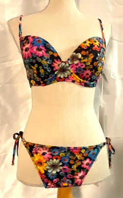 NEW Stella McCartney Floral Crop Top-Tie Side Bikini-Push Up Bra Swimwear Choose