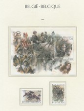 XE68748 Belgia 2002 konie zwierzęta drobna partia MNH