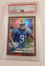 2019 Donruss Optic Rated Rookies Bronze #197 Ed Oliver Auto (RC)  Bills Psa 10
