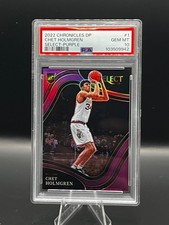 2022 Select Purple Chet Holmgren PSA 10 #34/49 JERSEY NUMBER Rookie RC JSY# ZAGS
