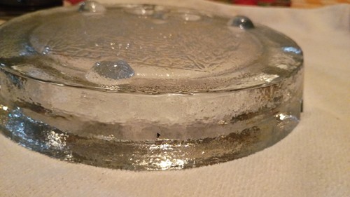 Vintage Mid-Century Blenko Clear Art Glass Big Hoot Owl Cigar Ashtray Heavy - Picture 7 of 9