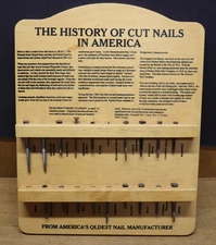 Parker Mills Nail Company History of Cut Nails in America Display Complete