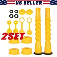 2 Replacement Gas Can Spout Nozzle Vent Kit for Plastic Gas Cans Old Style Cap