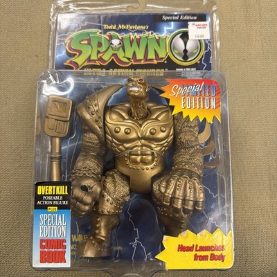Spawn Overtkill Action Figure Special Limited Edition Gold w/ Comic ...