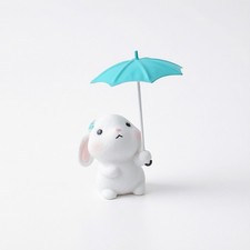 Hase mit Regenschirm Miniatur Hasenfigur Vielseitig f&uuml;r Garten