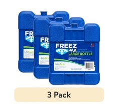 (3 pack) Freez Pak Large Reusable Ice Pack with Hard Shell, 2.4lbs