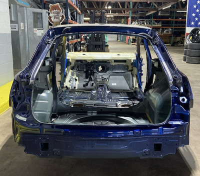 2019-2025 Audi Q3 F3 Rear Trunk Frame Body Panel Structure Cut Blue LX5H OEM