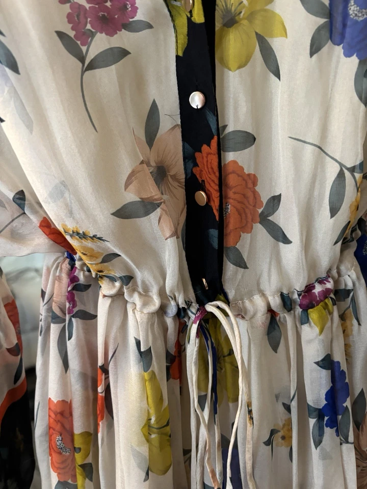 Vestido midi Jade by Johnny Was. Nuevo sin etiquetas talla XL. Boho estampado floral 100 % seda Foto 2 de 4