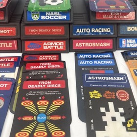 Lot Of 23 Vintage Intellivision Games With Overlays. Retro Lot. USA Seller!