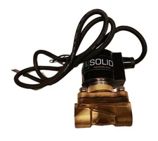 U.S. Solid IP67 Electric Solenoid Valve Normally Closed 1/2 in Brass AC 110V 