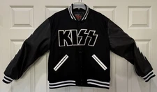 KISS NYC POP UP LEATHER VARSITY JACKET X- LARGE NEVER WORN PLUS EOTR KEY CHAIN