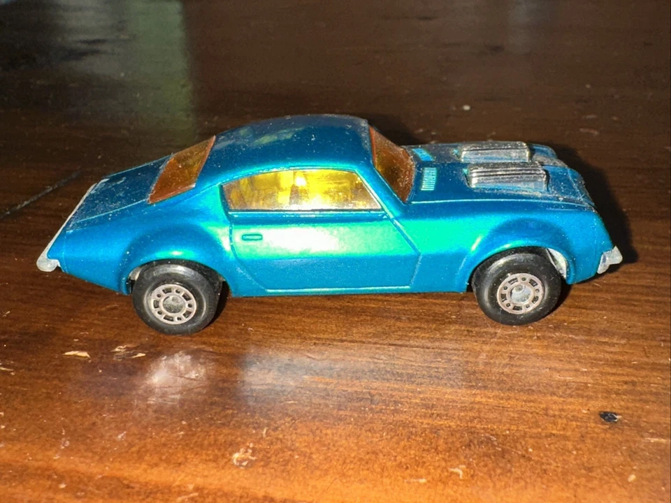 1975 Vintage Matchbox Superfast Aqua Pontiac Firebird No 4 Made In England NM - Image 3 of 4