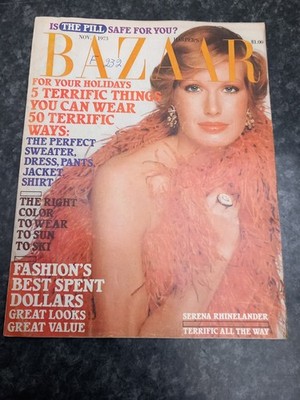 US Harpers Bazaar - November 1973 - SERENA RHINELANDER Cover -
