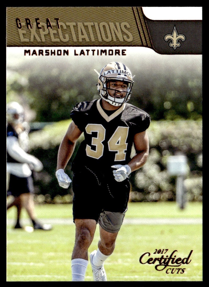 2017 Donruss Certified Cuts Great Expectations Marshon Lattimore New Orleans