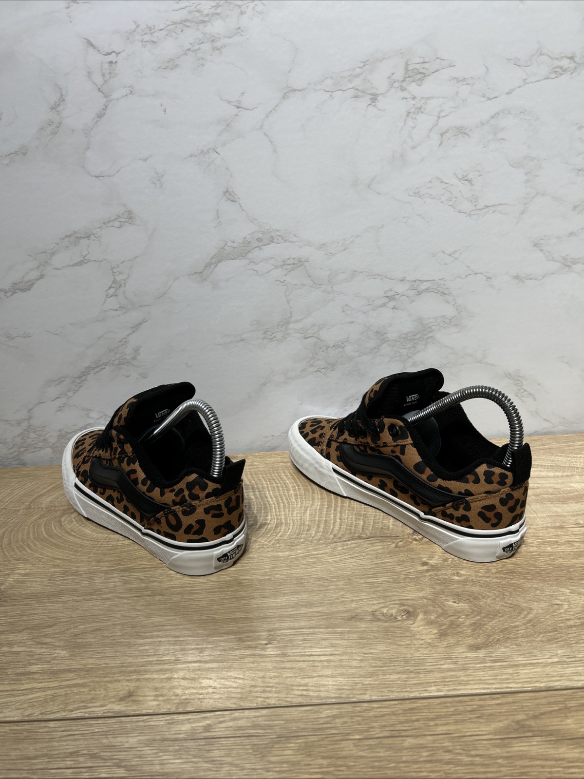 Vans Knu Skool Skate Sneakers Big Kid Leopard Print Black 1496272 Sz 3.5 New thumbnail 11