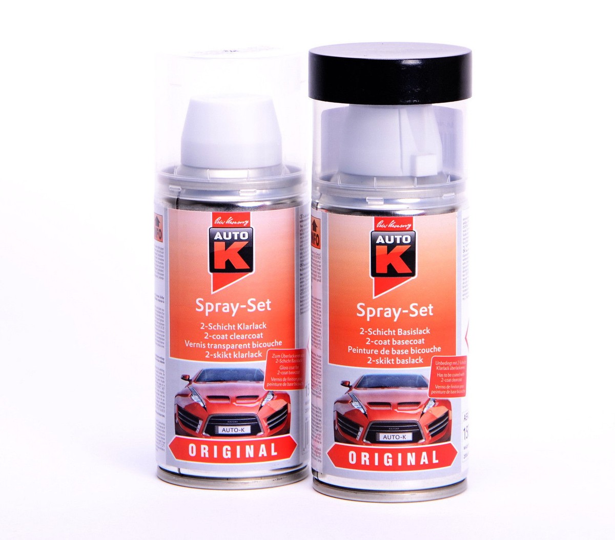 Brillantschwarz LA9V Premium Set Autolack & 2K Klarlack 400ml