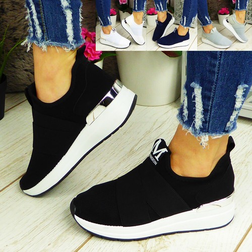 pull on ladies trainers