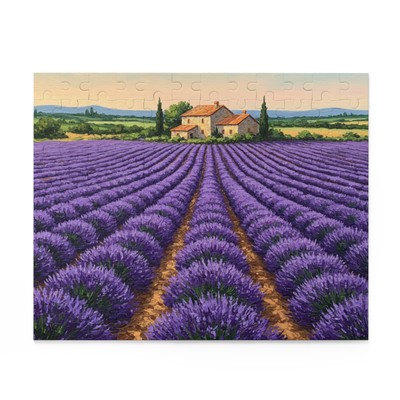 Puzzle - Lavender Field Landscape, Jigsaw Game, Mind Challenge, Relaxing
