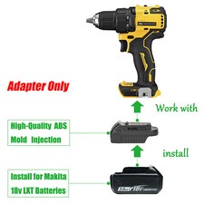 for MAKITA 18V LXT Slider Batteries To for DeWalt 20V MAX Cordless Tools Adapter