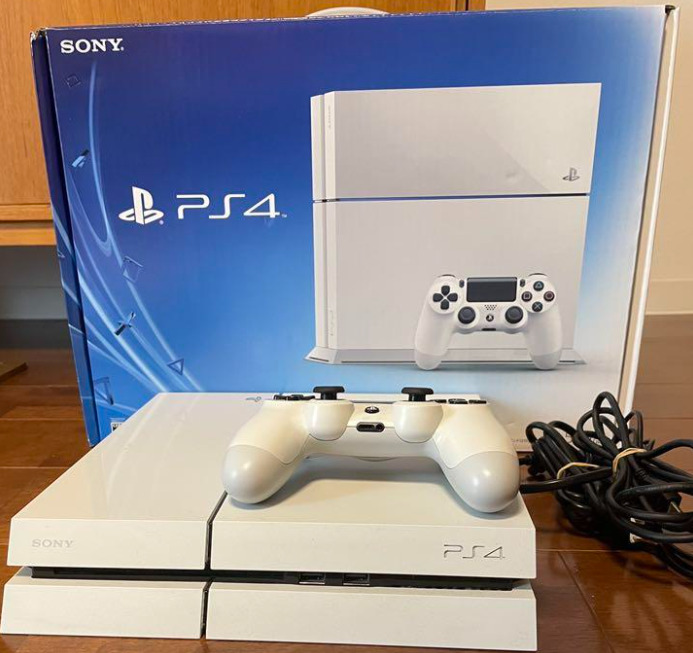 Sony PlayStation 4 PS4 Slim CUH-2100A White Game Console Full Set Japan F/S