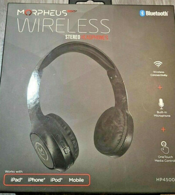MORPHEUS 360 BLUETOOTH WIRELESS STEREO HEADPHONES WITH MIC HP4500B - NEW/SEALED