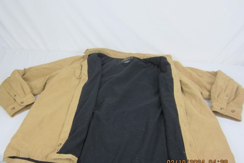 Weatherproof Men's XXL Tan Polyester Fleece Lined Shirt Jacket Lightweight - Picture 10 of 14