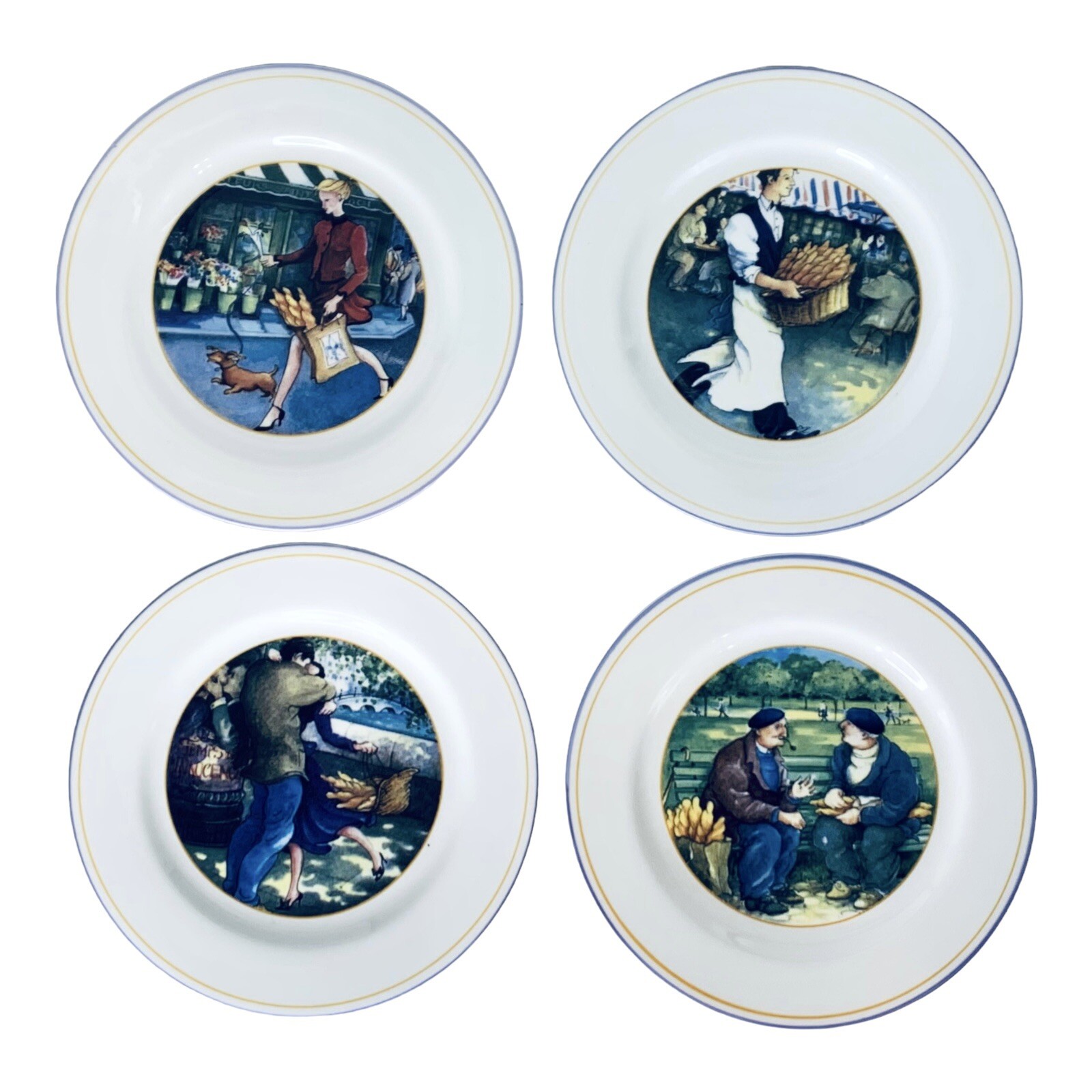 Sabatier FRENCH BREAD 4508 Bone China 7” Salad Dessert Plate NEW CHOICE eBay