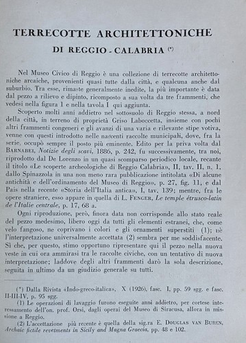 NICOLA PUTORTÌ ITALIA ANTICHISSIMA TERRECOTTE ARCHITETTONICHE REGGIO CALABRIA 29 - Imagen 6 de 10