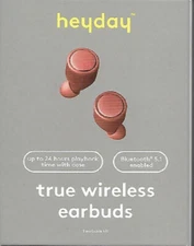 Heyday True Wireless Bluetooth Earbuds - Warm Red