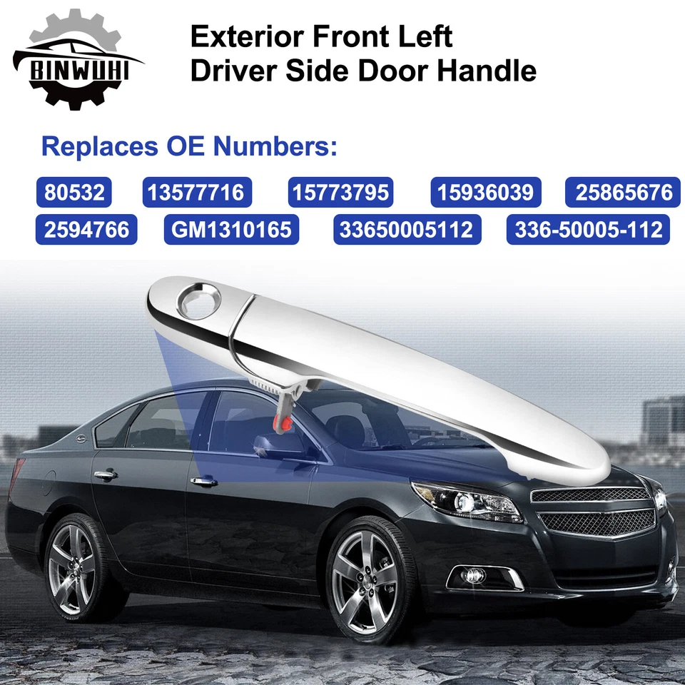 For Pontiac Solstice 2006-2009 Exterior Door Handle Driver Side Front | Chrome Foto 4 de 4