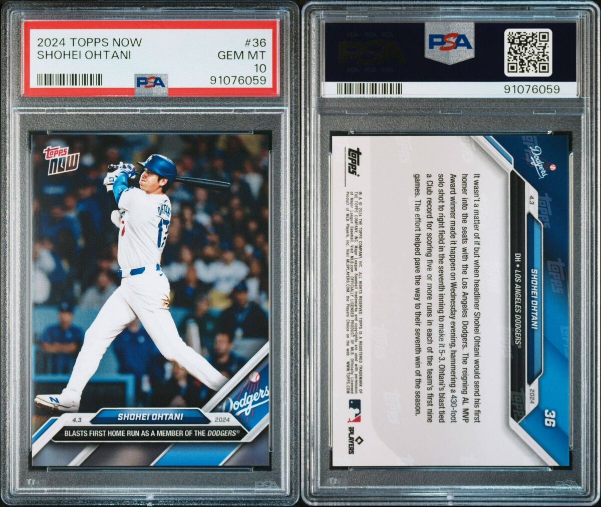 Topps PSA10 大谷翔平 Now Shohei Ohtani ドジャース 鑑定済み Topps PSA10 大谷翔平 Now Shohei Ohtani ドジャース 鑑定済み