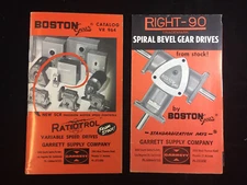 VINTAGE 1964 BOSTON GEAR WORKS CATALOG &FOLDOUT SPIRAL BEVEL GEAR DRIVE BROCHURE
