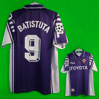 ACF FIORENTINA 99/00 HOME - Jersey Retro - BATISTUTA # 9 - 2XL