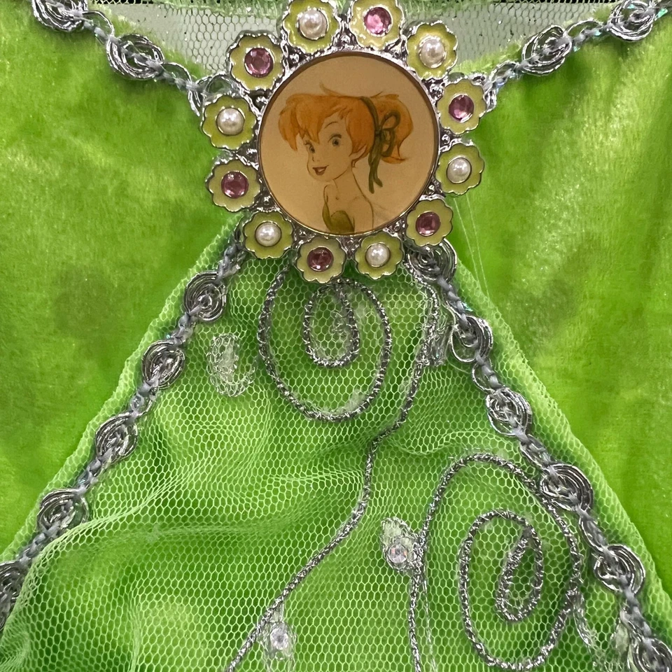 The Disney Store Girls Size Large 10/12 Green Tinker Bell Dress Costume NWT - Image 4 of 4