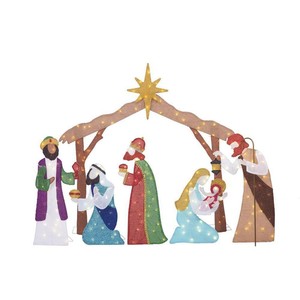 Toasty Tinsel 62 In Life Size Christmas Nativity Scene Yard