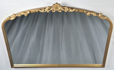 Style by Jamie Young Co. gold finish ornate cast metal wall mirror 30'' x 22''