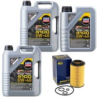 MotoröL Set Top Tec 4100 5W-40 11 Liter + ÖLfilter FüR Mercedes Sprinter 3-T 5-T