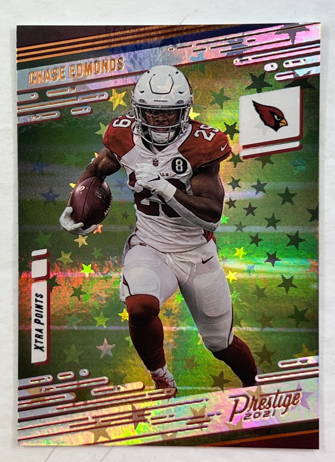 Chase Edmonds 2021 Panini Prestige #48 Xtra Points Astral Arizona Cardinals  C1