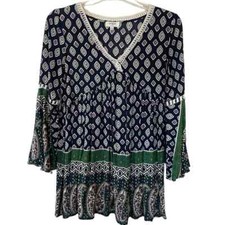 Umgee Boho Multicolor crochet dress size S