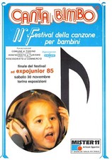 13-37D) CARTOLINA CANTA BIMBO II FESTIVAL CANZONE BAMBINI TORINO EDIZIONE DRUMS